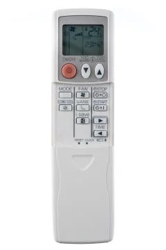 Air conditioner remote isolated on white Stock Photos