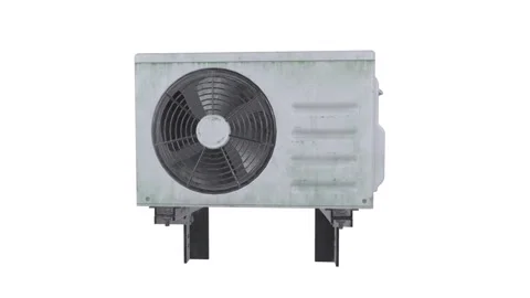 Air Conditioner rotating in loop on white background Stock-Footage 271006693