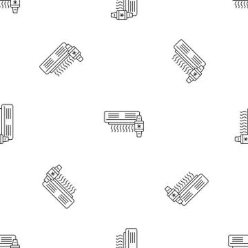 Air conditioner smart control pattern seamless Stock Illustration
