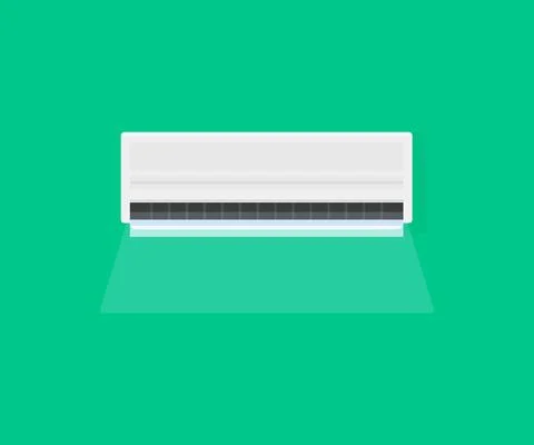Air conditioner, split system for climate control  logo design. Illustrazione stock