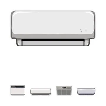 Air conditioner splitting system and climate control units Illustrazione stock