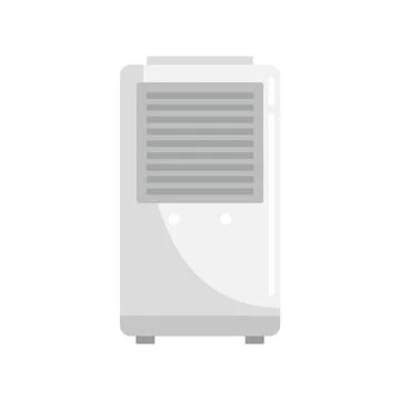 Air conditioner stand icon flat isolated Illustrazione stock