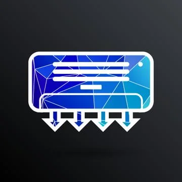 Air Conditioner Temperature icon celsius cold technology Stock Illustration