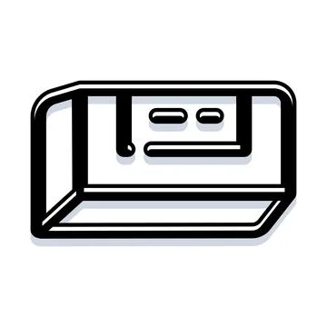 Air conditioner unit blowing cool air icon Ilustración de archivo