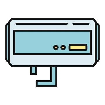 Air conditioner unit for cooling and ventilation 库存插图