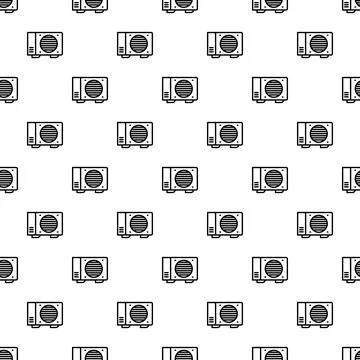 Air conditioner unit cooling system seamless pattern 스톡 일러스트
