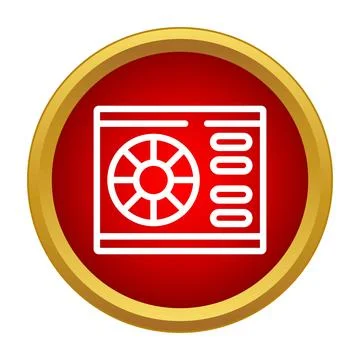 Air conditioner unit flat icon representing cooling technology Stock Illustration