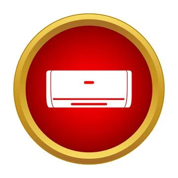 Air conditioner unit icon for cooling and ventilation 库存插图