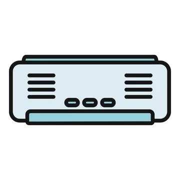 Air conditioner unit icon cooling illustration vector Ilustración de archivo