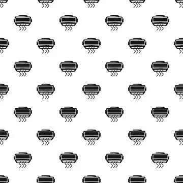 Air conditioner units flowing cool air seamless pattern Stock Illustration