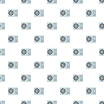 Air conditioner units pattern illustrating cooling technology Illustrazione stock