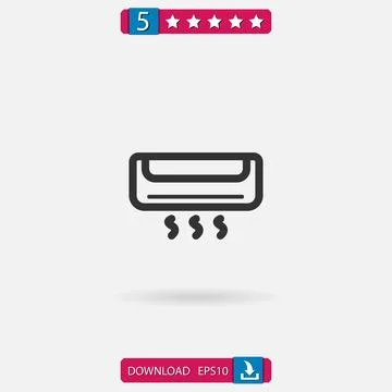Air conditioner vector icon Stock Illustration