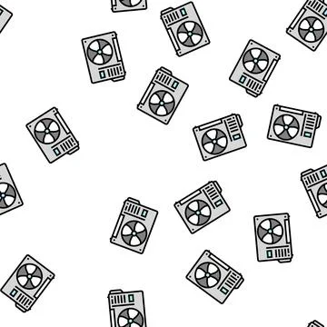 Air conditioner vector seamless pattern Stock Illustration