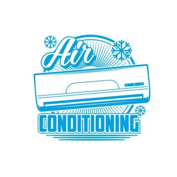 Air conditioner, ventilation cooling split system Stock Illustration