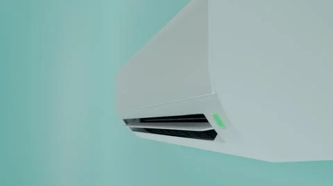 Air conditioner on the wall 3d Stock Illustration