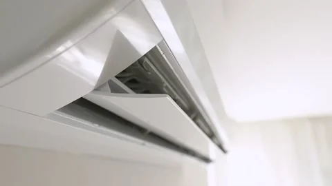Air Conditioner on the Wall Stock Footage 204718128