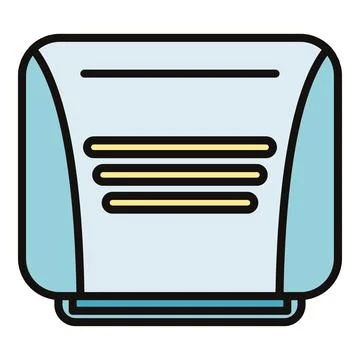 Air conditioner wall mount unit icon illustration Illustrazione stock