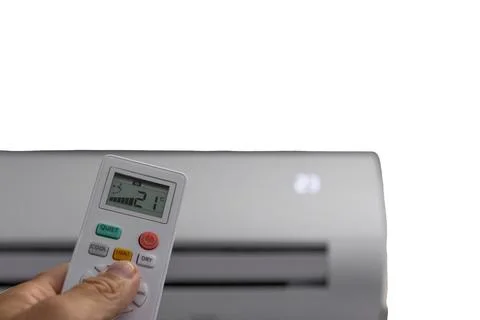 Air conditioner on white background Stock Photos