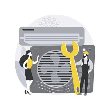 Air conditioning abstract concept vector illustration. Stock Illustration
