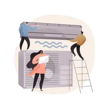 Air conditioning abstract concept vector illustration. 스톡 일러스트