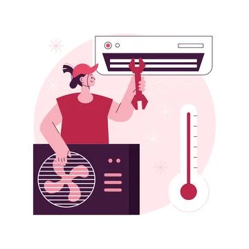 Air conditioning abstract concept vector illustration. Stock Illustration
