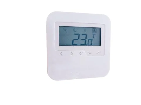 The air conditioning and heating control panel for the apartment and office.. Stock Photos