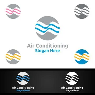 Air Conditioning and Heating Services Logo Ilustración de archivo