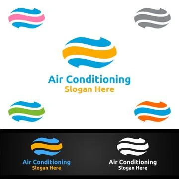Air Conditioning and Heating Services Logo Ilustración de archivo