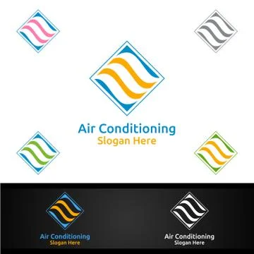 Air Conditioning and Heating Services Logo Ilustración de archivo