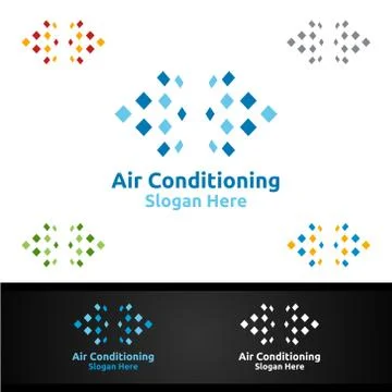 Air Conditioning and Heating Services Logo Ilustración de archivo