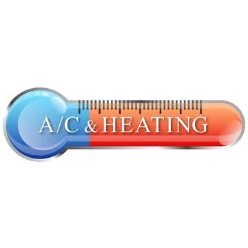 Air conditioning and heating thermometer symbol Stock Illustration