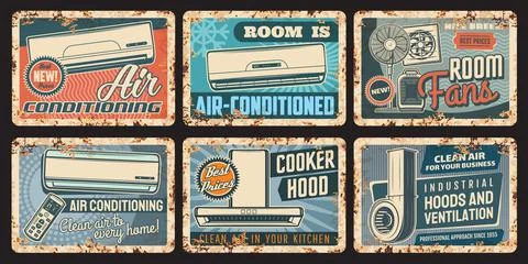 Air conditioning and ventilation rusty plates Stock Illustration