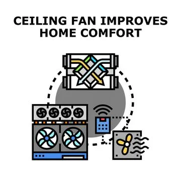 Air conditioning and ventilation system improving home comfort Ilustración de archivo