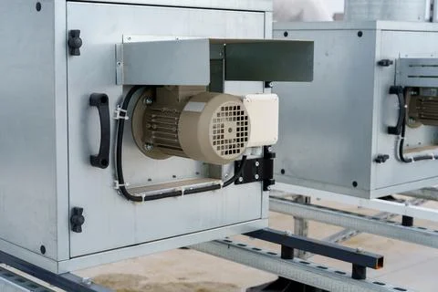 The air conditioning and ventilation system of a large industrial building Stock Photos