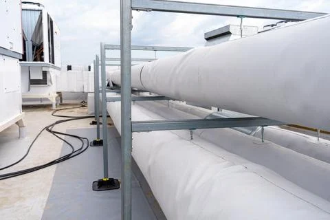 The air conditioning and ventilation system of a large industrial facility Stock Photos