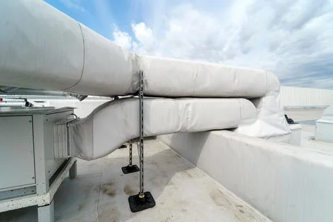 The air conditioning and ventilation system of a large industrial facility Stock Photos