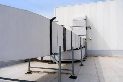 The air conditioning and ventilation system of a large industrial facility Stock Photos