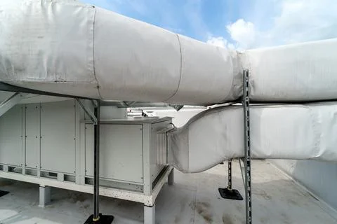 The air conditioning and ventilation system of a large industrial facility Stock Photos