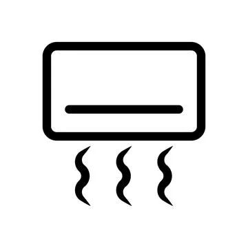 Air Conditioning and Wind Icons. Vector. Stock Illustration