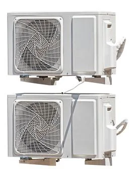 Air conditioning compressor isolated on white Stock Photos