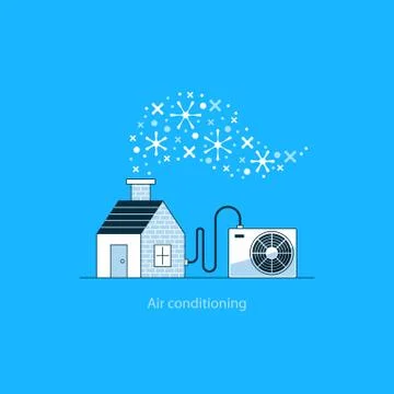 Air conditioning concept Ilustração Stock