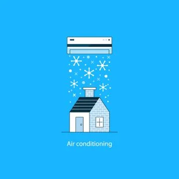 Air conditioning concept Ilustração Stock