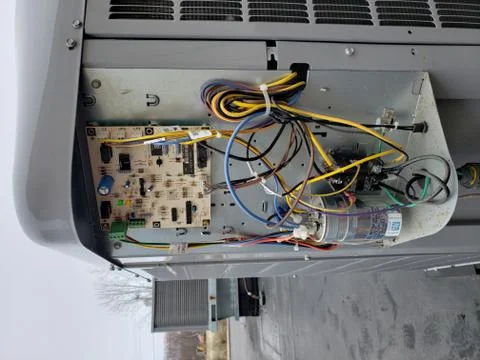 Air Conditioning Condensing Unit Electrical Foto stock
