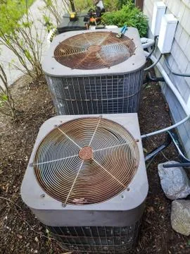 Air Conditioning Condensing Unit Stock Photos