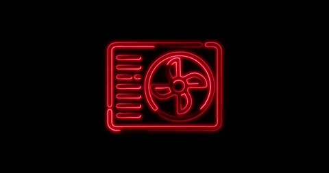 Air Conditioning Cooling System Icon Animation Stock Footage 316028387