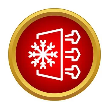 Air conditioning cooling system with snowflake icon Stock Illustration