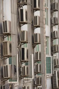 Air conditioning devices Stock Photos