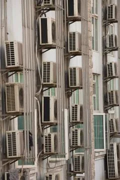Air conditioning devices Stock Photos