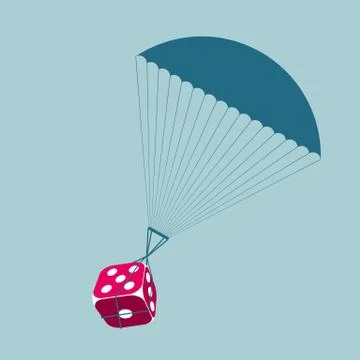 Air conditioning dice. Isolated on blue background. Stock Illustration