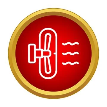 Air conditioning fan icon generating cool air Illustrazione stock